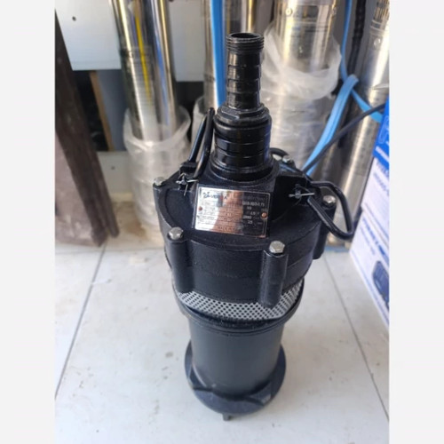 شناور چدنی 35 متری 1 اینچ ورما تکفاز خروجی بالا 1 اسب مدل QD3-352-0-75-کف کش کمرکش بدنه چدن تنه باریک یک اینچجدید